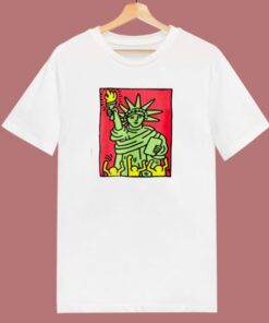 Keith Haring Statue Of Liberty Pop Art 80s T Shirt