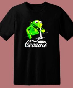 Kermit The Frog Doing Coke 80s T Shirt 1 Kermit The Frog Doing Coke 80s T Shirt 2
