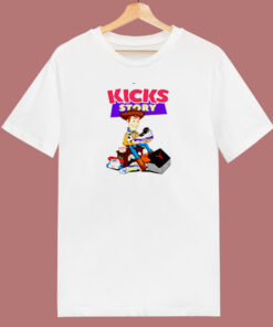 Kicks Story Funny Catoon Parody 80s T Shirt