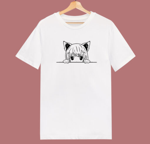 Kids Anime Cat Girl 80s T Shirt Style