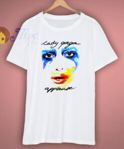 Lady Gaga Face Image Art Rave White T Shirt