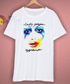 Lady Gaga Face Image Art Rave White T Shirt