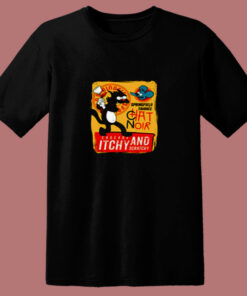 Le Chat Noir Cat Itchy Andscratchy Show 80s T Shirt