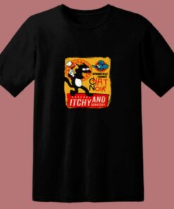 Le Chat Noir Cat Itchy Andscratchy Show 80s T Shirt