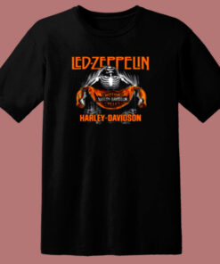 Led Zeppelin Skull Motor Harley Davidson 80s T Shirt