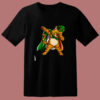 Leprechaun Dabbing Cat 80s T Shirt