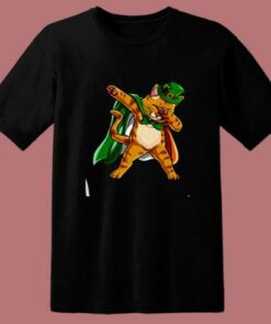 Leprechaun Dabbing Cat 80s T Shirt