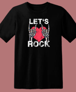 Lets Rock Aand Roll Music Vintage 80s T Shirt Style 1