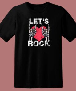 Lets Rock Aand Roll Music Vintage 80s T Shirt Style 2