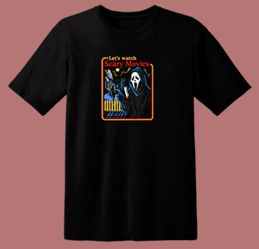 Let’s Watch Scary Movies Halloween 80s T Shirt