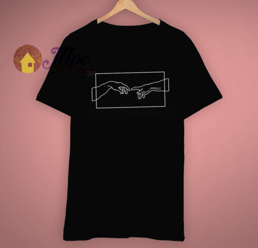 Line Art Aesthetic Creation Hands T Shirt