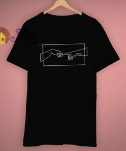 Line Art Aesthetic Creation Hands T Shirt