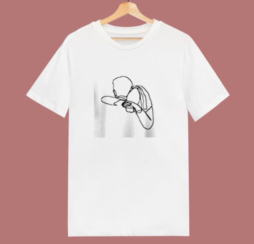 Line Art Hug 80s T Shirt