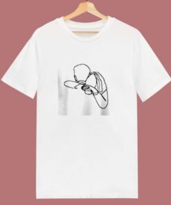 Line Art Hug 80s T Shirt