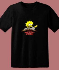 Lisa Simpson The System Is Wrong 80s T Shirt