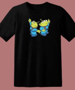 Little Green Aliens 80s T Shirt 2