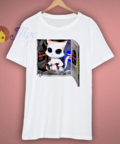 Little Kitty Robot Pilot Cute T Shirt