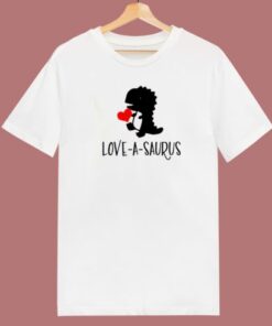 Love A Saurus Valentine Day 80s T Shirt Style