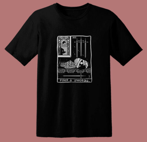 Lucky As Four Of Swords 80s T Shirt