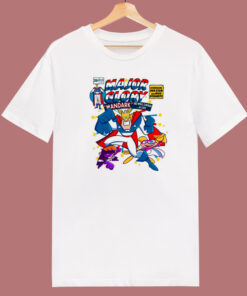 Major Glory Comic 80s T Shirt Style 1