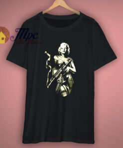 Marilyn Monroe Gun Printed Funny Graphic T Shirt 1