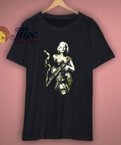 Marilyn Monroe Gun Printed Funny Graphic T Shirt 1 Marilyn Monroe Gun Printed Funny Graphic T Shirt 3