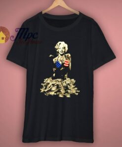 Marilyn Monroe Money Printed Funny Graphic T Shirt 3