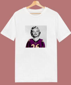 Marilyn Monroe Norma Jeane Wearing Baltimore Ravens Jersey 80s T Shirt 1