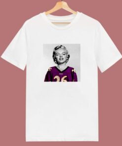 Marilyn Monroe Norma Jeane Wearing Baltimore Ravens Jersey 80s T Shirt 1 Marilyn Monroe Norma Jeane Wearing Baltimore Ravens Jersey 80s T Shirt 2
