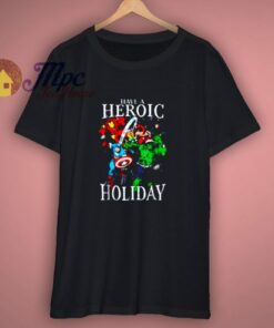 Marvel Avengers Heroic Holiday Christmas T Shirt