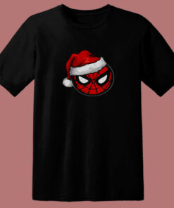 Marvel Christmas Spider Man Santa Hat 80s T Shirt 1