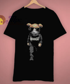 Match Yeezy Black Savage Bear T Shirt