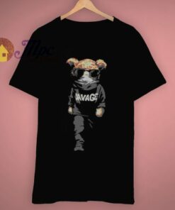 Match Yeezy Black Savage Bear T Shirt