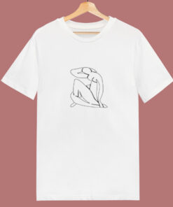 Matisse Inspired Line Art 80s T Shirt 1