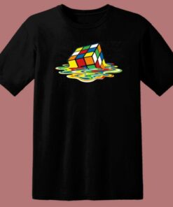 Melting Rubik Cube Funny T Shirt Style