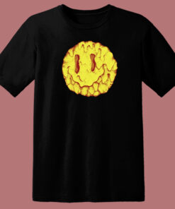 Melty Smiley Face 80s T Shirt Style 1