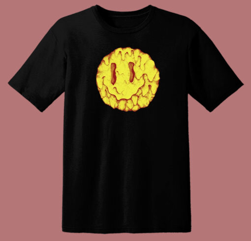 Melty Smiley Face 80s T Shirt Style