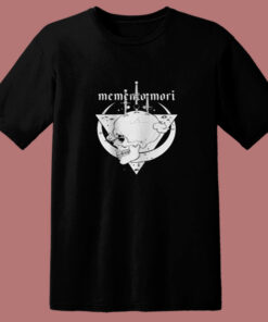 Memento Mori Skull Black 80s T Shirt 1