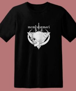 Memento Mori Skull Black 80s T Shirt 2