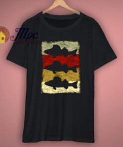 Mens Retro Walleye Fishing T Shirt 1