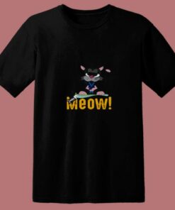 Meow Cat Funny Gift For Cats Lovers 80s T Shirt 1 Meow Cat Funny Gift For Cats Lovers 80s T Shirt 2