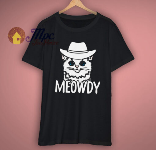 Meowdy Cat Meme with Cow Boy Hat Funny T Shirt