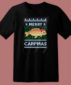 Merry Carpmas Carp Fish Christmas Ugly 80s T Shirt 1