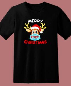 Merry Christmas 2020 Quarantine Reindeer Mask Christmas 80s T Shirt 1 Merry Christmas 2020 Quarantine Reindeer Mask Christmas 80s T Shirt 2