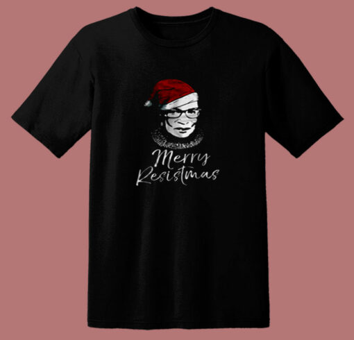 Merry Resistmas Ruth Bader Ginsburg 80s T Shirt