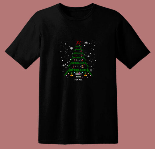 Merry Xmas For All Metallica Christmas 80s T Shirt