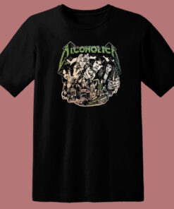 Metallica Alcoholica Parody T Shirt Style