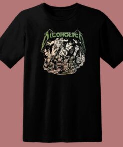 Metallica Alcoholica Parody T Shirt Style