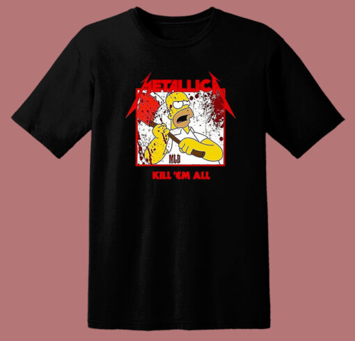 Metallica Homer Kill Em All T Shirt Style