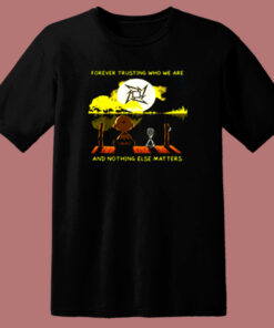 Metallica Snoopy And Charlie Brown Forever Trusting 80s T Shirt